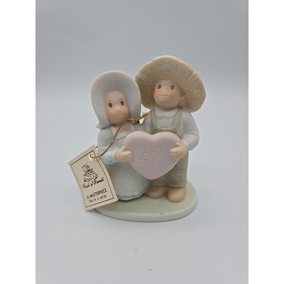 Homco Masterpiece Circle of Friends  I Love Jesus 1994 Rare Retired Vintage - Picture 1 of 12
